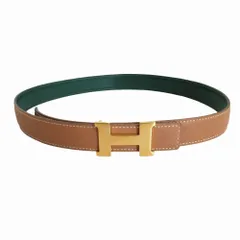 HERMES エルメス ベルト リバーシブル コンスタンス Hバックル ベージュ グリーン 68 レディース 【中古】のサムネイル