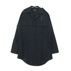 RAF SIMONS ラフシモンズ OVERSIZED 2 POCKETS SHIRT 長袖シャツ ジャケット ロング丈 ミリタリー ウール 172-205 ネイビー 46 メンズ 【中古】のサムネイル