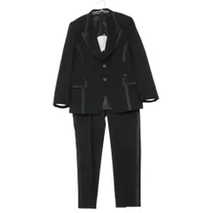 新品同様 PAUL SMITH COLLECTION ポールスミスコレクション スーツ セットアップ ピークドラペル パイピング トリミング テーラード ジャケット 2B ブレザー スラックス パンツ ブラック LX メンズのサムネイル