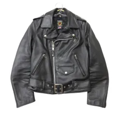 schott ショット ライダースジャケット 613UW 牛革 レザー ダブル ブルゾン ワンスター アウター 上着 ブラック S レディース 【中古】のサムネイル