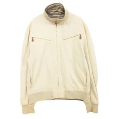 HERMES エルメス ブルゾン コットン カシミヤ ボーダー裏地 スイングトップ ジャケット ベージュ 52【XXL】 メンズ 【中古】のサムネイル