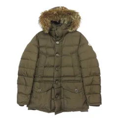 MONCLER モンクレール ダウンジャケット CLUNY クラニー ダウンジャケット コート ショート コヨーテファー フード カーキ 【S】 メンズ 【中古】のサムネイル