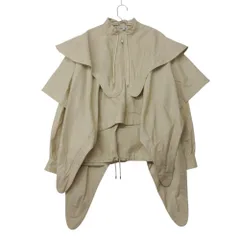 LOEWE ロエベ ポンチョ ケープ ジャケット レイヤード プルオーバー ハーフジップ アウター ベージュ レディース 【中古】のサムネイル