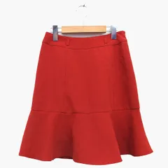 グローブ grove フレア スカート ミニ 総柄 厚手 S オレンジブラウン 茶 /HT21のサムネイル