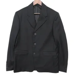 美品 PRADA プラダ テーラードジャケット トライアングルロゴ モヘア ウール アウター ブラック 48【M】 メンズ 【中古】のサムネイル