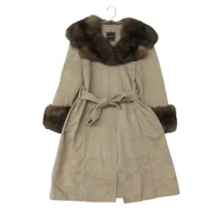 美品 FOXEY フォクシー コート ロシアンセーブルファー 本毛皮 ダブルフェイス カシミヤ100% アウター ベージュ 42【L】 レディース 【中古】のサムネイル