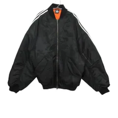 美品 BALENCIAGA バレンシアガ × adidas アディダス ブルゾン サイドライン ボンバージャケット サイドライン MA-1 725335 ブラック 46 メンズ 【中古】のサムネイル