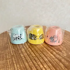 【新品】リサラーソン 陶器マルチスタンド 3色セット（イエロー/ブルー/ピンク）のサムネイル