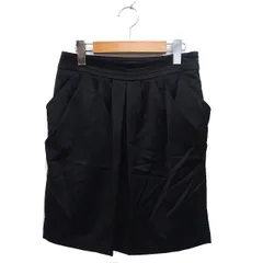 ボディドレッシングデラックス BODY DRESSING Deluxe タック Iライン スカート ミニ ウール混 サイドジップ 無地 36 黒 ブラック /NT14のサムネイル