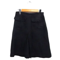 ポール＆ジョー PAUL&JOE フレア ミニ スカート タック リネン混 コットン混 36 黒 ブラック /NT28のサムネイル