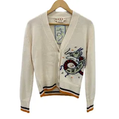 MARNI(マルニ) カーディガン サイズ36 S レディース美品  アイボリー×ブルー×マルチ ドラゴン/干支のサムネイル