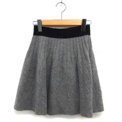 マークバイマークジェイコブス MARC by MARC JACOBS 国内正規品 ニット フレア ミニ スカート ウール リブ ツートンカラー S グレー /NT1のサムネイル