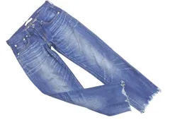 BEAMS ビームス USED加工 クロップド デニムパンツ size22/青 ■◇ レディースのサムネイル