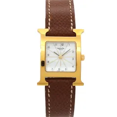 エルメス HERMES Hウォッチ HH1 201 レディース 腕時計 ホワイト ブラウン クォーツ ウォッチ H Watch 90337585のサムネイル