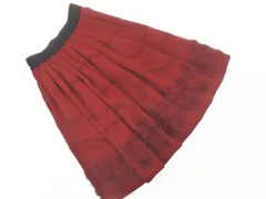 TO BE CHIC トゥービーシック レース ギャザー スカート size40/ボルドー ■◇ レディースのサムネイル
