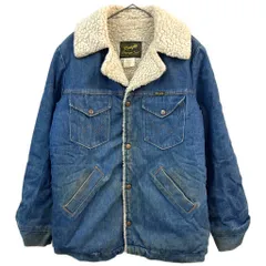 80年代 USA製 Wrangler ラングラー Wrange Coat ランチコート デニムジャケット ブルー(メンズ M)中古 古着 Y5769のサムネイル