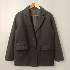 新品】GU コージーメルトンハーフコート ダークグレー XS - メルカリ