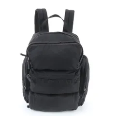 美品 プラダ テスート ナイロン トライアングルロゴ リュックサック バックパック バッグ ブラック 黒 A4 メンズ WBM EG42-5【中古】のサムネイル