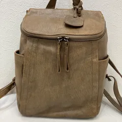 6905　genten　ゲンテン　リュック　バックパック　 ブラウン系　茶　レザー　無地　ロゴ　 ゴートレザー　山羊革　レディースのサムネイル
