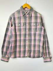 【中古品】 A BATHING APE アベイシングエイプ L/S HEAVY FLANNEL CHECK SHIRT ロングスリーブ ヘビーフランネルチェックシャツ 長袖 トップス 【142-260803-kk-22-hon】のサムネイル