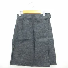 グリーン green スカート ボトムス 台形 総柄 シンプル ひざ下 コットン 綿 ネイビー 紺 /MT29のサムネイル