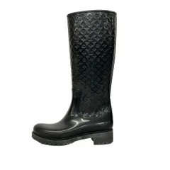 LOUIS VUITTON(ルイヴィトン) レインブーツ 37 レディース スプラッシュライン レインブーツ 黒 モノグラムのサムネイル