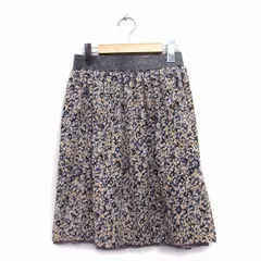グリーンレーベルリラクシング ユナイテッドアローズ green label relaxing スカート フレア ミニ 総柄 36 ベージュ /KT12のサムネイル
