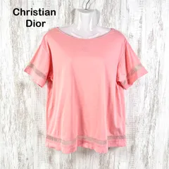90s Christian Dior ヴィンテージ クリスチャンディオール ロゴ刺繡 メッシュ オーバーサイズカットソー ピンクのサムネイル