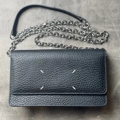 【未使用品】 Maison Margiela メゾンマルジェラ SA3UI0008 P4455 4ステッチ チェーンウォレット ショルダーバッグ ブラック 箱・カード付のサムネイル