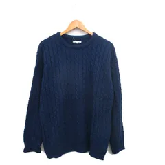 ブラウニー BROWNY ニット セーター 長袖 ケーブル編み L ブルー 青 /KT30のサムネイル