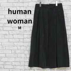 human woman コーデュロイロングスカート チャコール M 古着のサムネイル