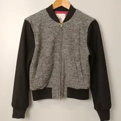 エニィファム any FAM／オンワード樫山 異素材切替ダブルジップブルゾン 【2／M相当】 グレー／灰色のサムネイル