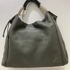 6948　Kitamura　キタムラ　トートバッグ　カーキグレー　レディース　レザー　通勤　通学　仕事用バッグ　普段使いのサムネイル