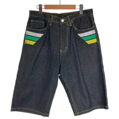 【中古】　COOGI　ハーフパンツ　短パン　デニム　ジップフライ　刺しゅう　オーバーサイズ　古着　/4393のサムネイル