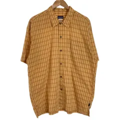 【中古】　patagonia　チェックシャツ　半袖　トップス　レギュラーカラー　胸ポケット　オーバーサイズ　アウトドア　古着　/4395のサムネイル