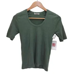 オーラリー AURALEE 22SS HIGH GAUGE COTTON PILE KNIT U-NECK TEE レディース JPN：0 のサムネイル