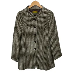 JOCOMOMOLA(ホコモモラ) コート サイズ40 XL レディース美品  白×黒 冬物/de sybillaのサムネイル