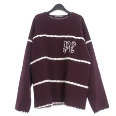 パームエンジェルス PALM ANGELS 23AW PA MONOGRAM STRIPED SWEATER ニット セーター L ボルドー PMHE23-154 国内正規のサムネイル