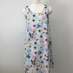 BUONA GIORNATA 花柄ワンピース S ノースリーブ 白のサムネイル