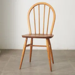 ercol フープバックチェア 4本 スポーク アーコール ダイニングチェア 英国 ヴィンテージ 曲木 椅子 エルム 天然木 イギリス 100076のサムネイル