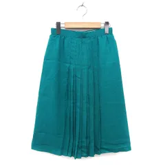 バンベール VINVERT スカート フレア ロング プリーツ 透け感 バックジップ 緑 グリーン /NT14のサムネイル