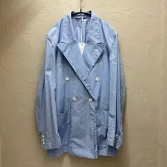 YOKE ヨーク 22SS STRIPE DOUBLE BRESTED SHIRT JACKET シャツジャケット YK22SS0331J ライトブルー size:2【代官山B07】のサムネイル
