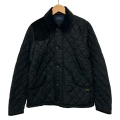 POLObyRalphLauren(ポロラルフローレン) ブルゾン サイズL メンズ - 黒 長袖/ジップアップ/キルティング/スエードパッチ/中綿/秋/冬のサムネイル