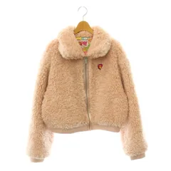 アベイシングエイプ A BATHING APE APEE ボア ジップブルゾン ジャケット ジップアップ アウター M ピンク /HS ■OSのサムネイル