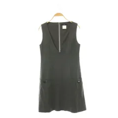 ルネ Rene ウールVネックノースリーブワンピース ひざ丈 34 グレー /HK ■OSのサムネイル