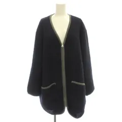 ズッカ zucca ジャケット M 紺 ジップアップ Vネック 長袖 /JPのサムネイル