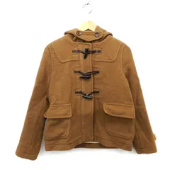 チャイルドウーマン CHILD WOMAN ダッフルコート アウター ショート フード メルトン ウール F 茶 ブラウン /NT28のサムネイル