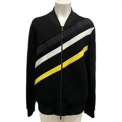 FENDI(フェンディ) ブルゾン サイズ50 M メンズ美品  - FW0951 黒×イエロー×白 長袖/ジップアップ/ズッカ柄/春/秋のサムネイル