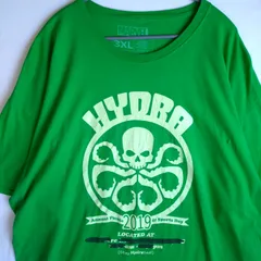 MARVEL Tシャツ マーベル ハイドラ アメコミ 悪役ロゴ LOOTCRATE グリーン 緑 3XL【US古着】161