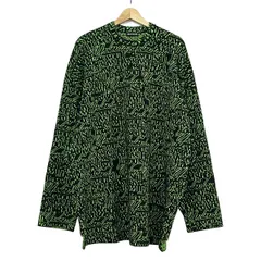 BALENCIAGA(バレンシアガ) 長袖セーター サイズXS メンズ美品  - 583085 黒×イエローグリーンのサムネイル